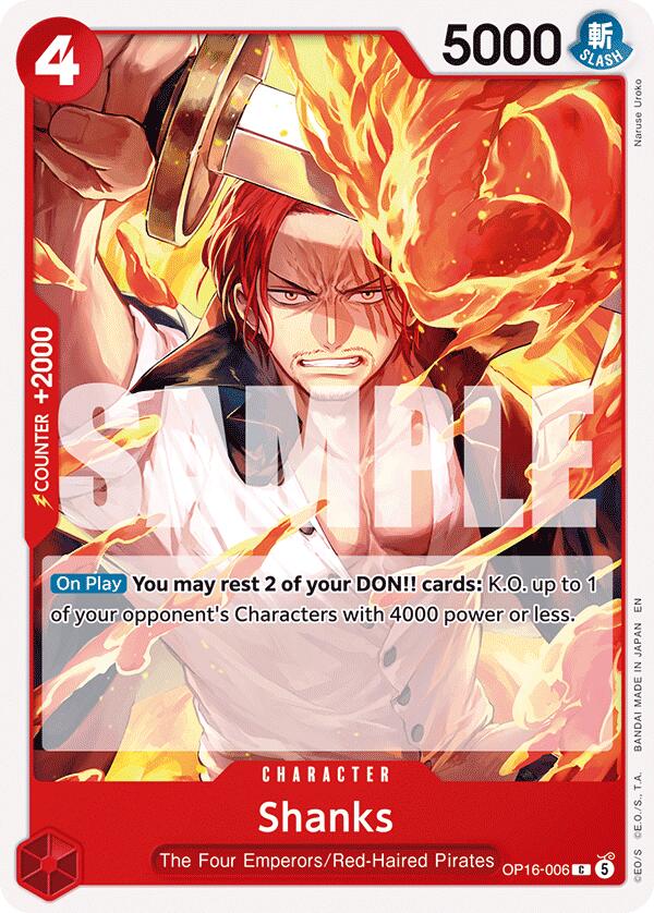 Shanks OP16-006 [ Inglese / Giapponese / Francese / Cinese Semplificato ]