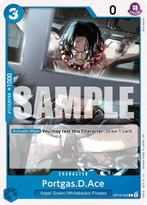 Portgas. D. Ace OP16-049 [ Inglese / Giapponese / Francese / Cinese Semplificato ]