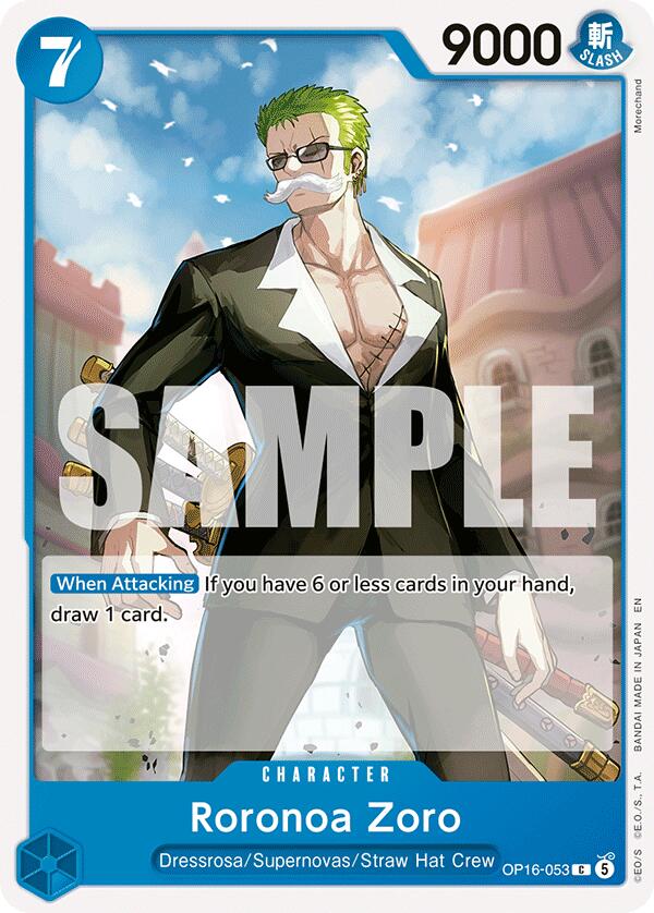 Roronoa Zoro OP16-053 [ Inglese / Giapponese / Francese / Cinese Semplificato ]