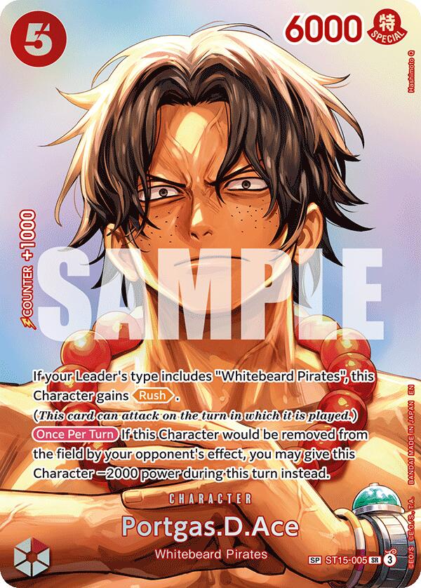 Portgas. D. Ace ST15-005 [ Inglese / Giapponese / Francese / Cinese Semplificato ]