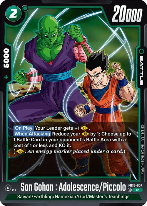Son Gohan : Adolescence/Piccolo FB10-057 [ Inglese / Giapponese ]