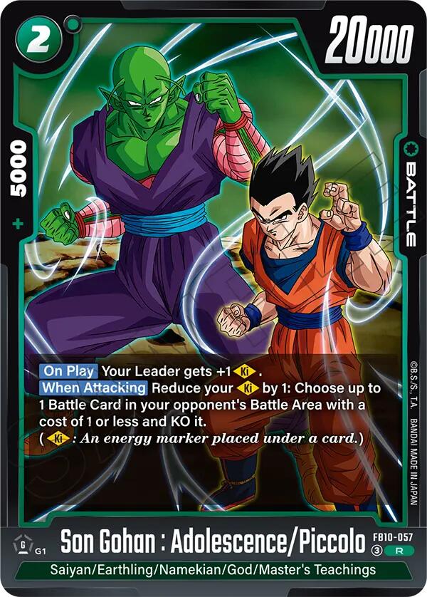 Son Gohan : Adolescence / Piccolo FB10-057 [ Inglese / Giapponese ]