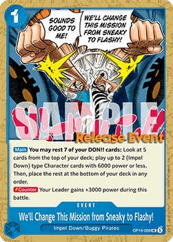 We'll Change This Mission from Sneaky to Flashy! OP16-059 [ Inglese / Giapponese / Francese / Cinese Semplificato ]