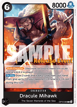 Dracule Mihawk OP16-089 [ Inglese / Giapponese / Francese / Cinese Semplificato ]