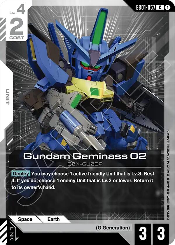 Gundam Geminass 02 EB01-057 [ Inglese / Giapponese ]