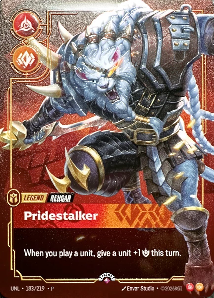Rengar - Pridestalker (Plated Legend - NON-FOILPLATEDLEGEND|PRIZEWALL) [ Inglese / Cinese Semplificato ]