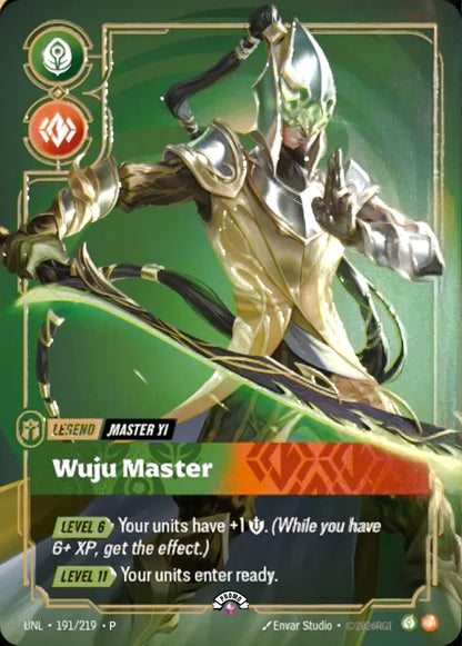Master Yi - Wuju Master (Plated Legend - NON-FOILPLATEDLEGEND|PRIZEWALL) [ Inglese / Cinese Semplificato ]