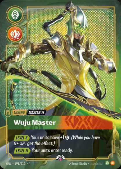 Master Yi - Wuju Master (Plated Legend - NON-FOILPLATEDLEGEND|PRIZEWALL) [ Inglese / Cinese Semplificato ]