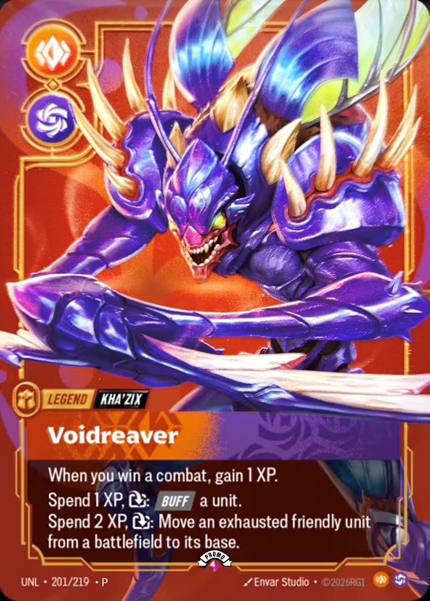 Kha’Zix - Voidreaver (Plated Legend - NON-FOILPLATEDLEGEND|PRIZEWALL) [ Inglese / Cinese Semplificato ]