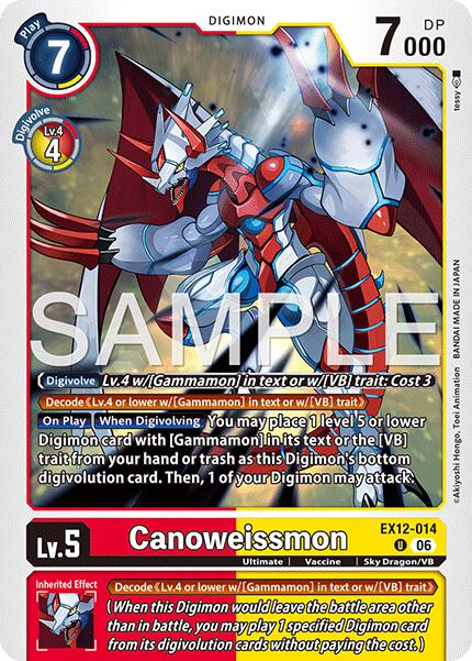 Canoweissmon EX12-014 [ Inglese / Giapponese ]