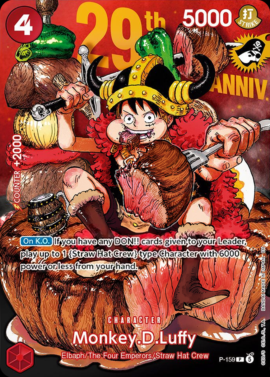 Monkey D Luffy P-159 [ Inglese / Giapponese / Francese / Cinese Semplificato ]