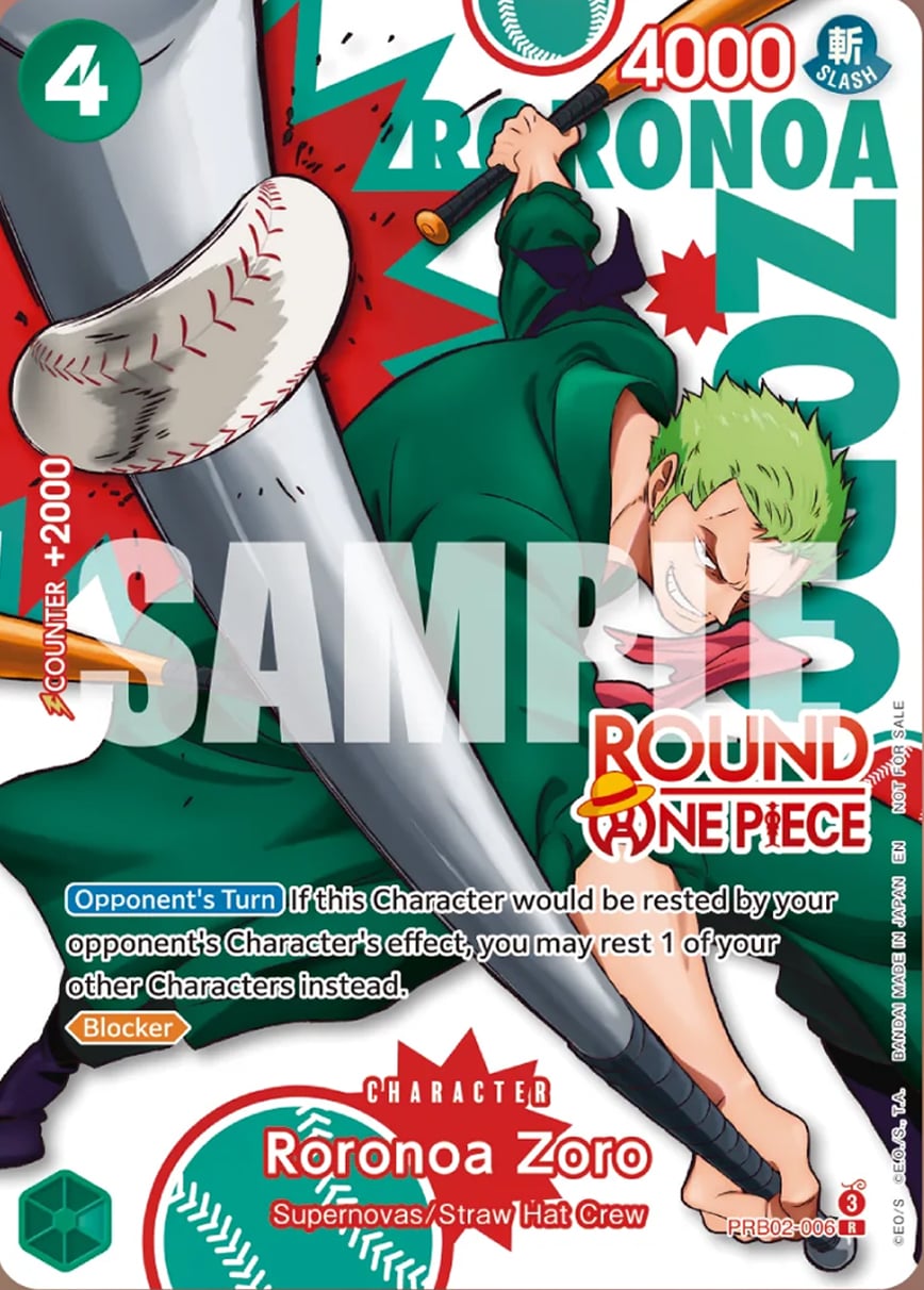 Roronoa Zoro PRB02-006 [ Inglese / Giapponese / Francese / Cinese Semplificato ]