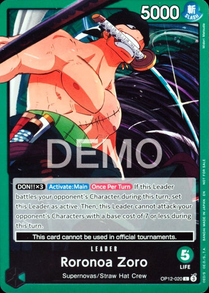 Roronoa Zoro OP12-020 [ Inglese / Giapponese / Francese / Cinese Semplificato ]