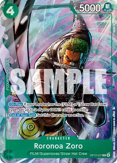 Roronoa Zoro OP13-037 [ Inglese / Giapponese / Francese / Cinese Semplificato ]
