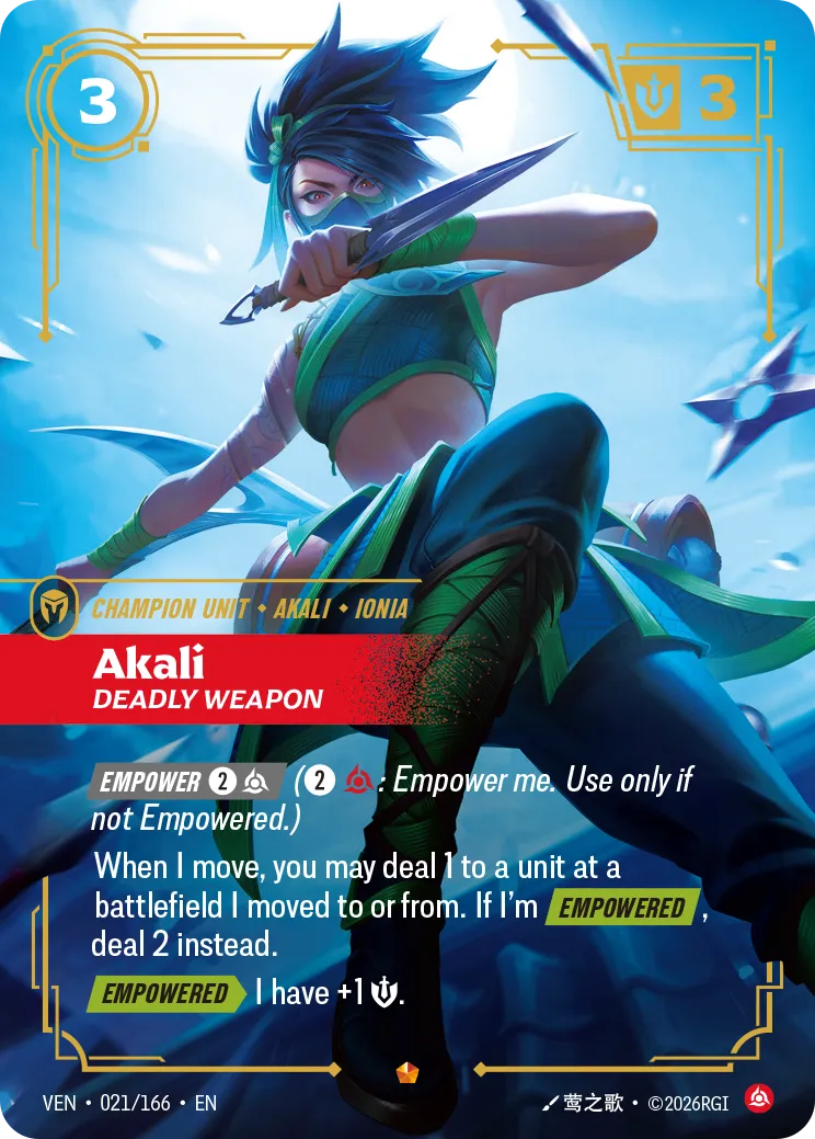 Akali - Deadly Weapon (Alternativeart) [ Inglese / Cinese Semplificato ]