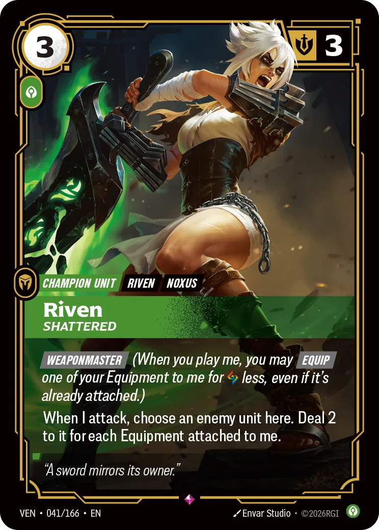 Riven - Shattered (Prereleasestamped) [ Inglese / Cinese Semplificato ]