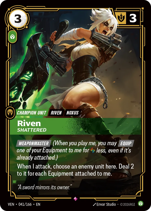 Riven - Shattered (Prereleasestamped) [ Inglese / Cinese Semplificato ]