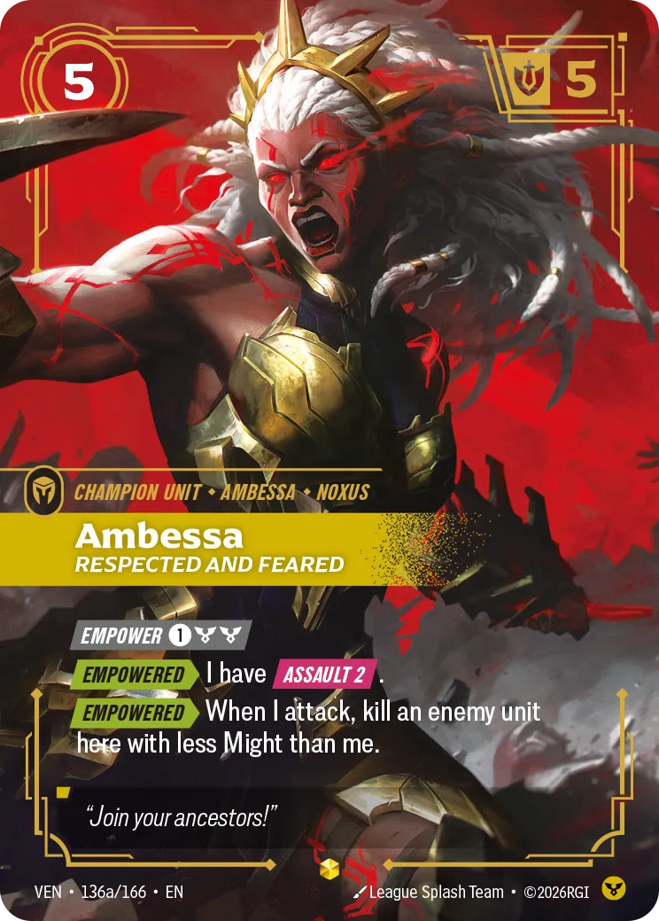 Ambessa - Respected and Feared (Alternativeart) [ Inglese / Cinese Semplificato ]