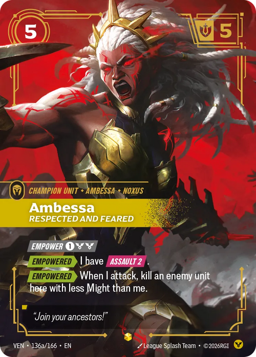 Ambessa - Respected and Feared (Alternativeart) [ Inglese / Cinese Semplificato ]