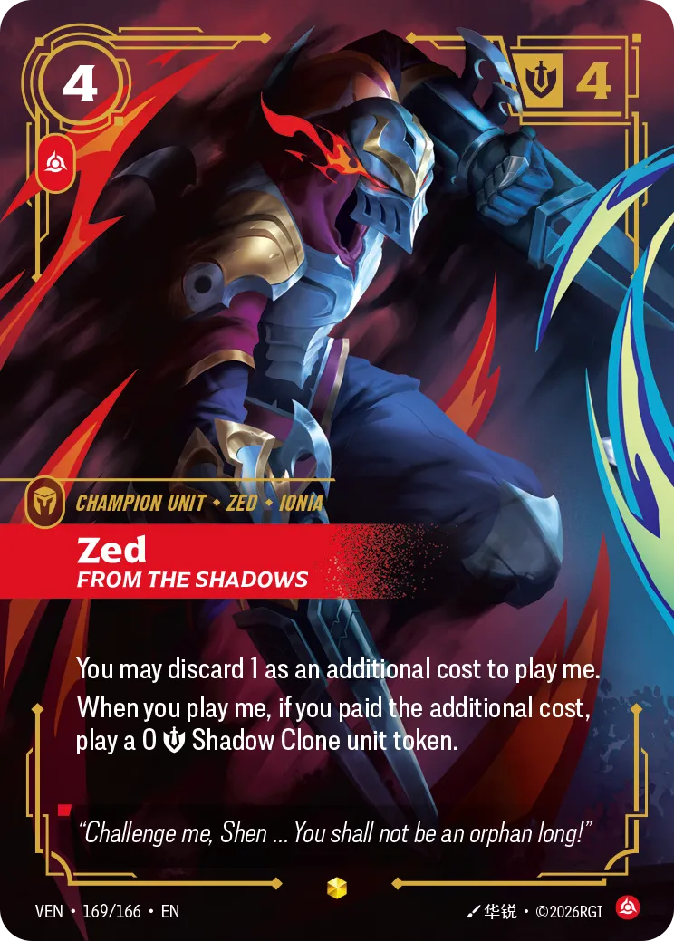 Zed - From the Shadows (Alternativeart) [ Inglese / Cinese Semplificato ]