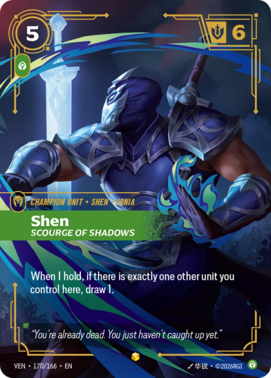 Shen - Scourge of Shadows (RARE) [ Inglese / Cinese Semplificato ]