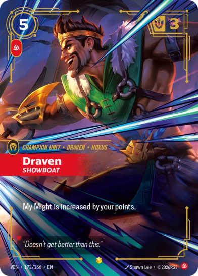 Draven - Showboat (RARE) [ Inglese / Cinese Semplificato ]