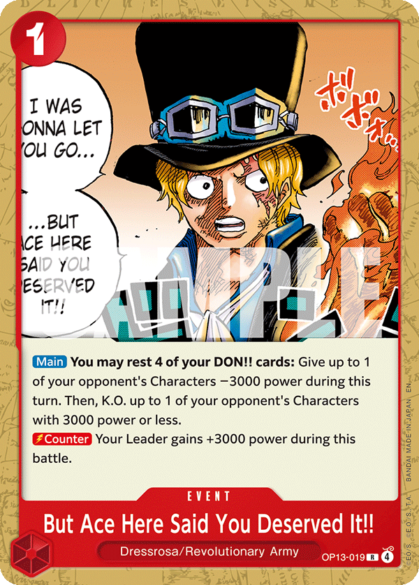 But Ace Here Said You Deserved It!! OP13-019 [ Inglese / Giapponese ]