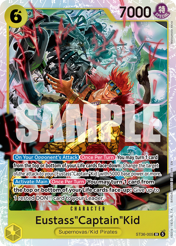 Eustass"Captain"Kid ST36-005 [ Inglese / Giapponese / Francese / Cinese Semplificato ]