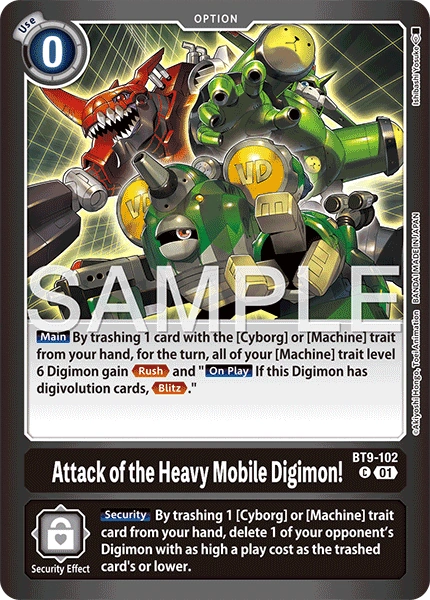 Attack of the Heavy Mobile Digimon! BT9-102 [ Inglese ]