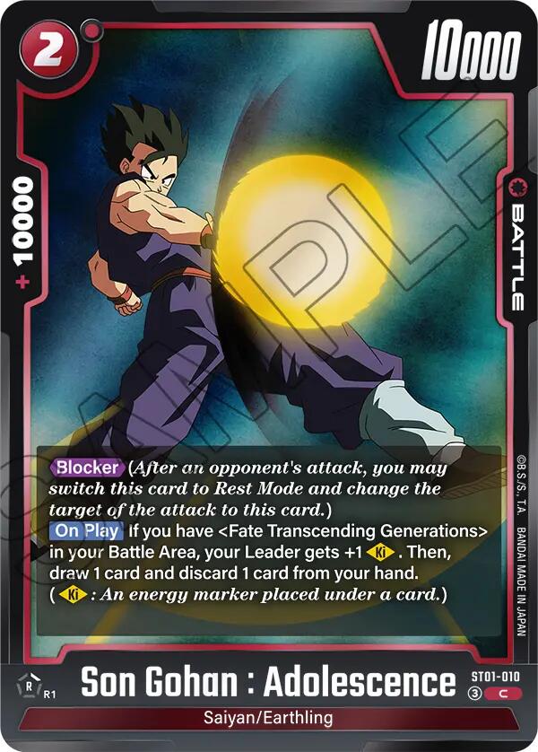 Son Gohan : Adolescence ST01-010 [ Inglese / Giapponese ]