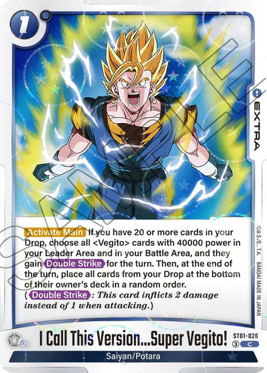 I Call This Version Super Vegito! ST01-026 [ Inglese / Giapponese ]