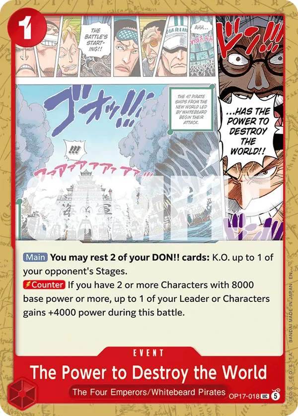 The Power to Destroy the World OP17-018 [ Inglese / Giapponese ]