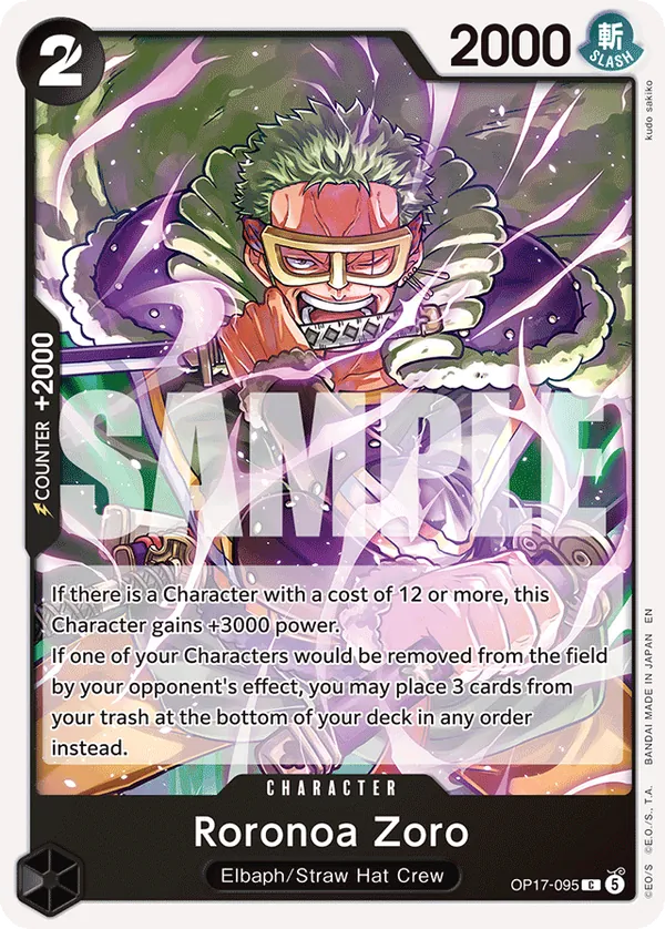 Roronoa Zoro OP17-095 [ Inglese / Giapponese ]