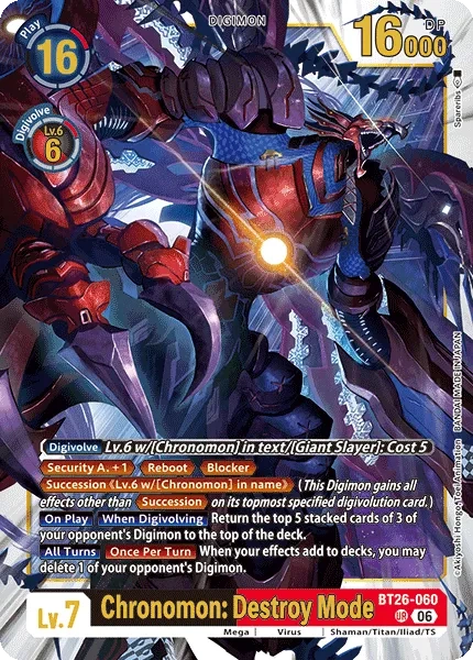 Chronomon : Destroy Mode BT26-060