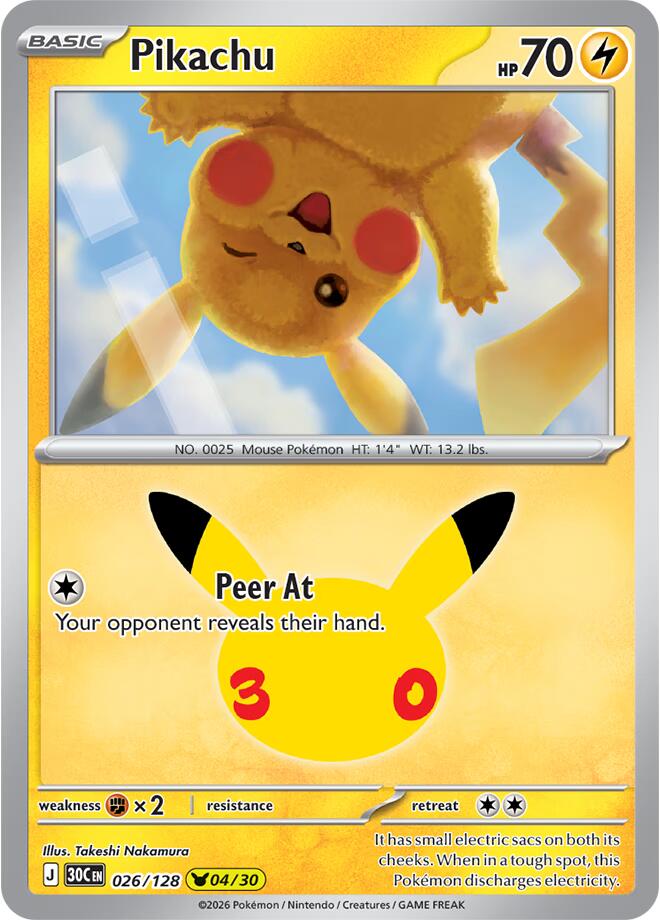 Pikachu - 30° Anniversario 026/128 [ Italiano ]