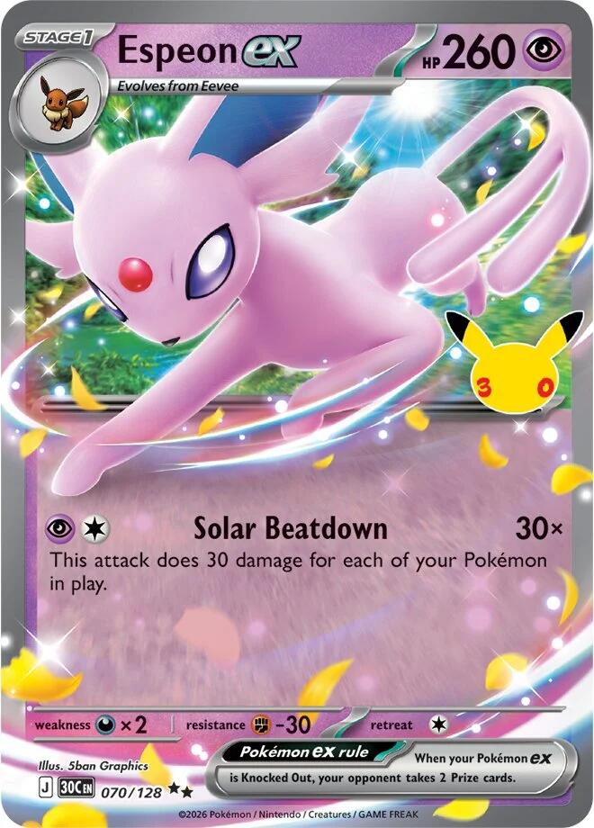 Espeon-ex - 30° Anniversario 070/128 [ Italiano / Inglese ]