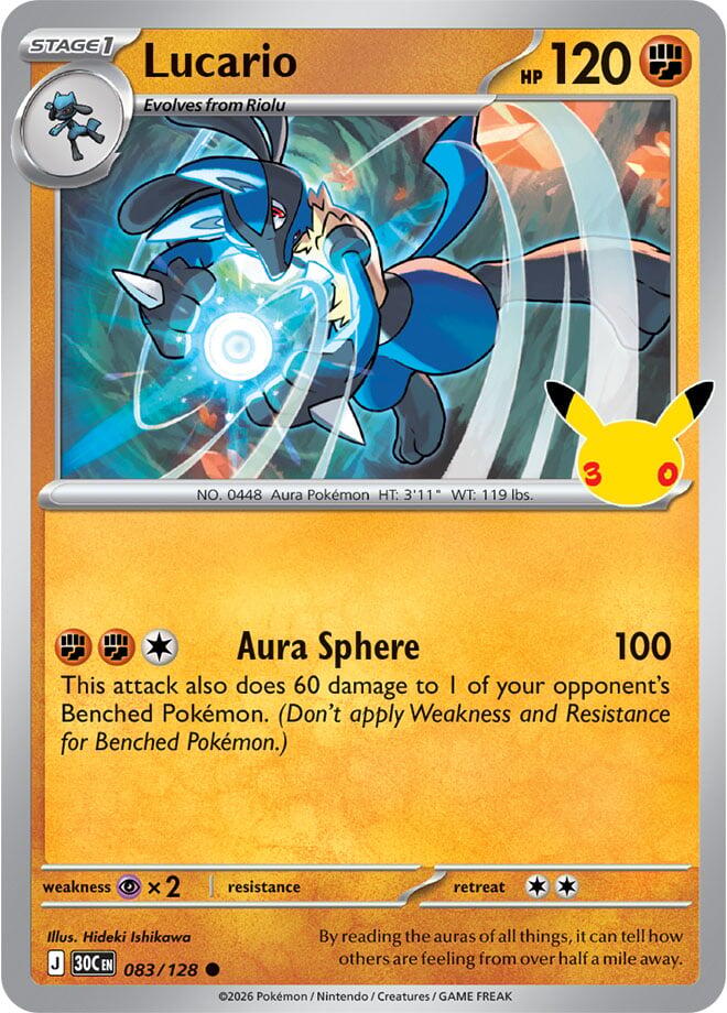Lucario - 30° Anniversario 083/128 [ Italiano / Inglese ]