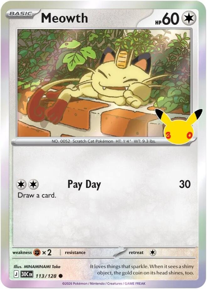 Meowth - 30° Anniversario 113/128 [ Italiano ]