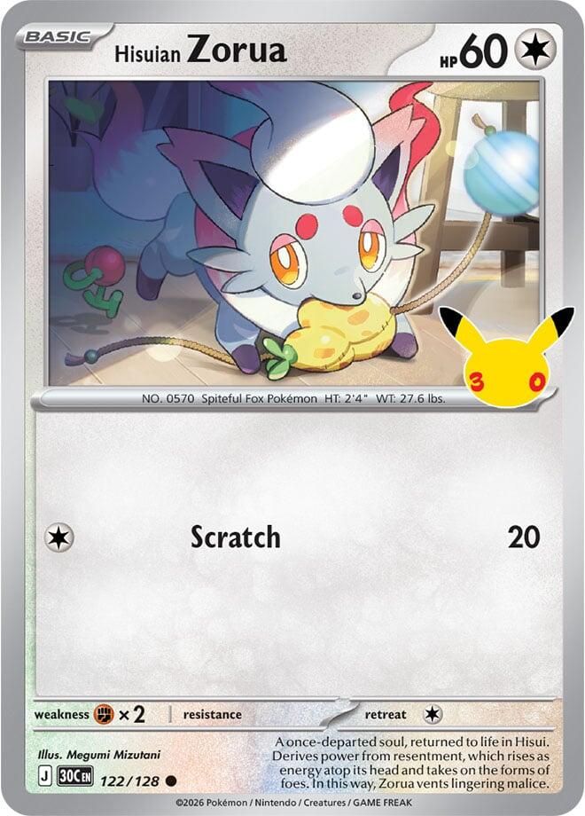 Zorua di Hisui - 30° Anniversario 122/128 [ Italiano / Inglese ]