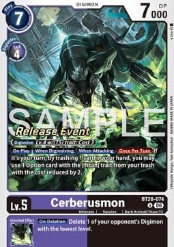 Cerberusmon BT26-074 [ Inglese ]
