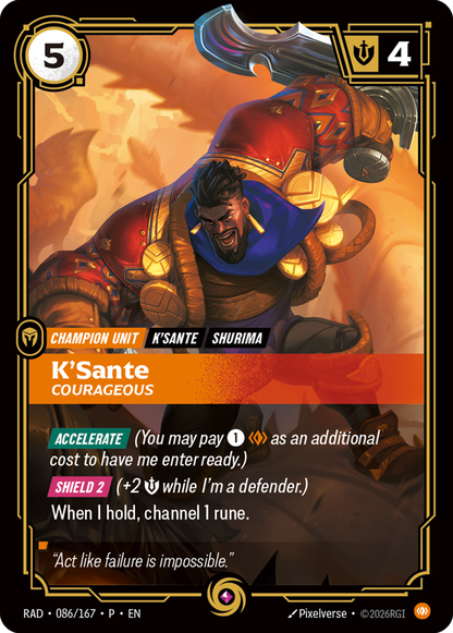 K'Sante - Courageous (Regionalchampionship) [ Inglese / Cinese Semplificato ]
