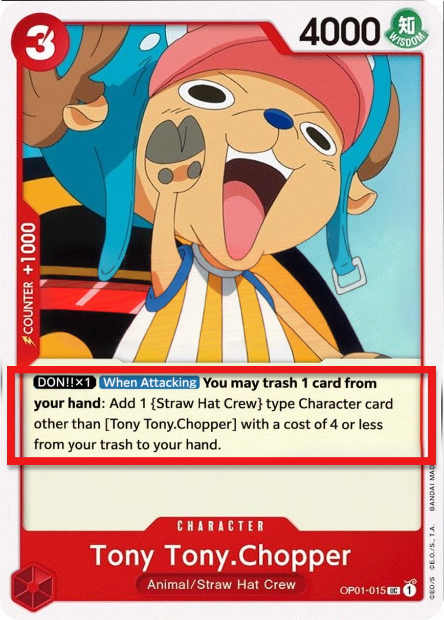 Tony Tony Chopper OP01-015 [ Inglese / Giapponese ]