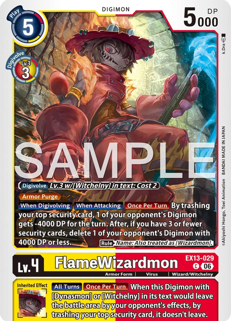 FlameWizardmon EX13-029 [ Inglese ]