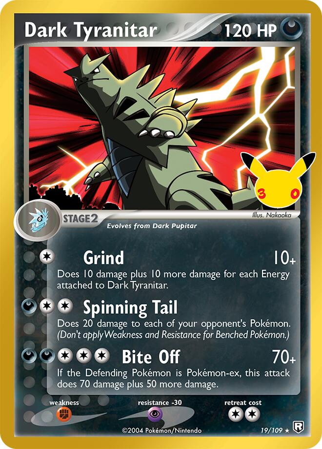 Dark Tyranitar - 30° Anniversario 19/109 [ Italiano / Inglese ]
