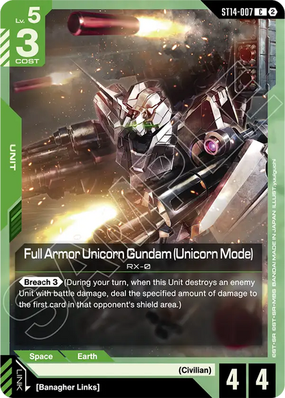 Full Armor Unicorn Gundam ST14-007 [ Inglese ]
