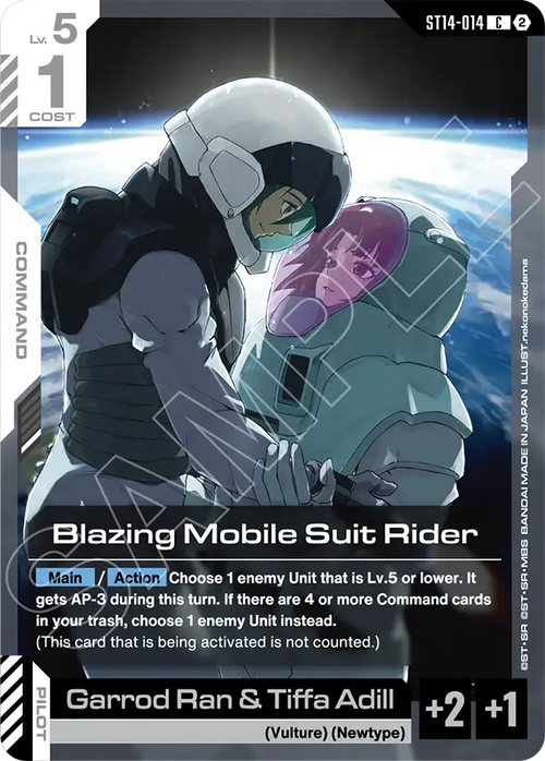 Blazing Mobile Suit Rider ST14-014 [ Inglese ]