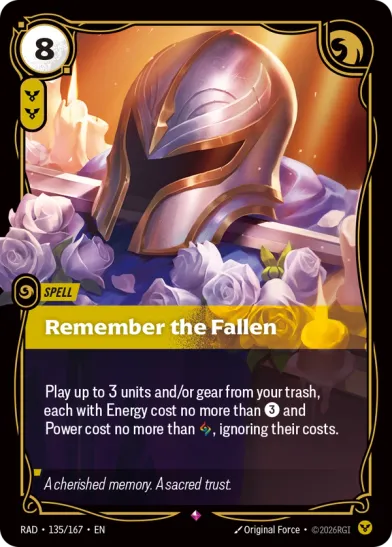 Remember the Fallen (RARE) [ Inglese / Cinese Semplificato ]
