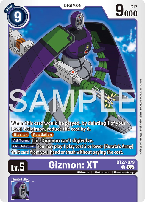 Gizmon : XT BT27-079