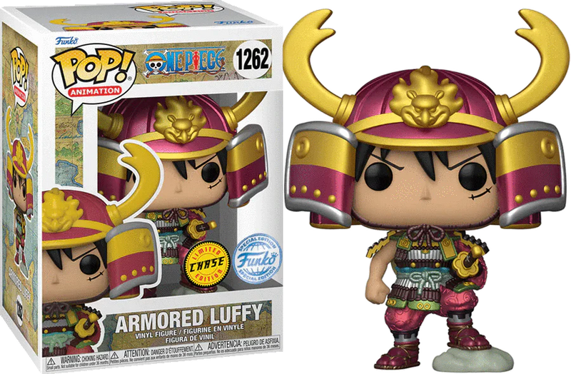 Funko POP! Animation: One Piece – Armored Luffy Special Edition 1262 Metallic CHASE Exclusive