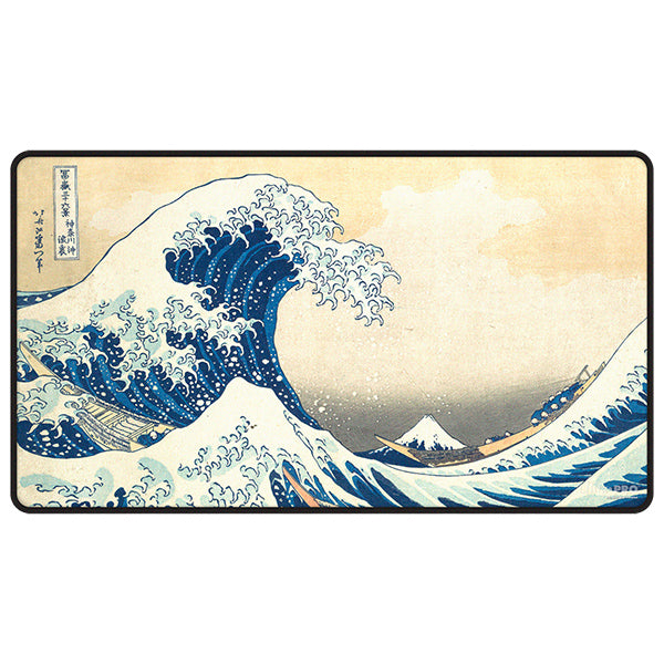 Ultra PRO: Playmat The Great Wave Off Kanagawa – Edizione Black Stitched – Tappetino da Gioco e Scrivania
